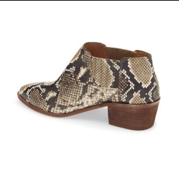 042. Madewell Low Chelsea Boots Snakeskin Leather Size 7 - Picture 5 of 7